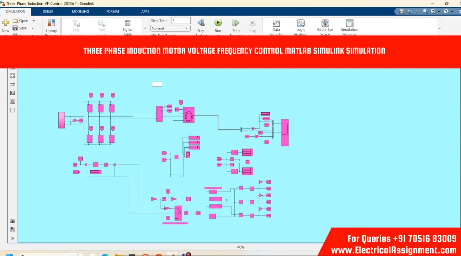 5-pin Three-Phase DC-AC Induction Motor Control model simulation output result 7 5-pin Three-Phase DC-AC Induction Motor Control model simulation output result 7