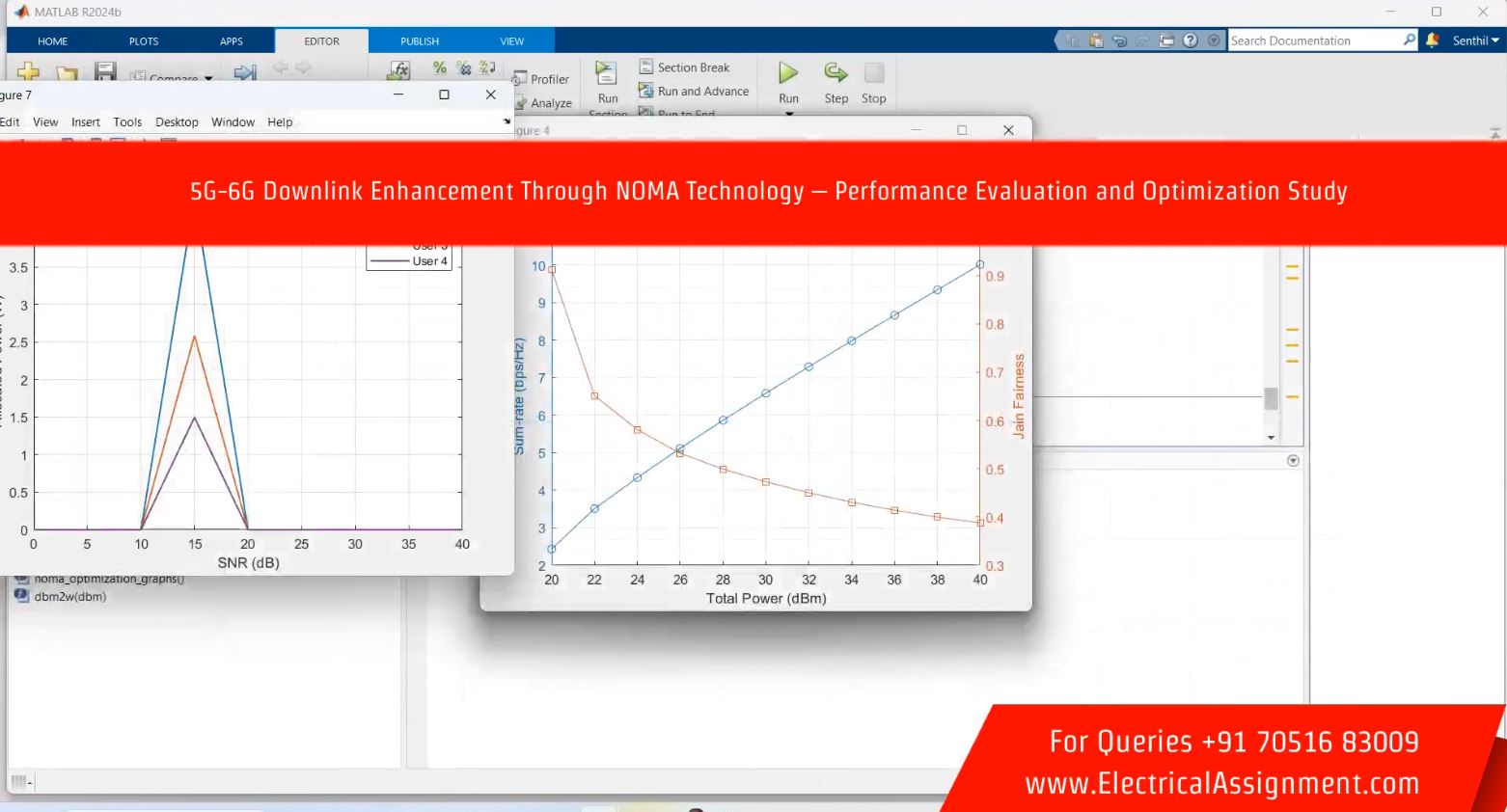 5G-6G Downlink Enhancement Through NOMA Technology – Performance Evaluation and Optimization Study simulation output result 2 5G-6G Downlink Enhancement Through NOMA Technology – Performance Evaluation and Optimization Study simulation output result 2