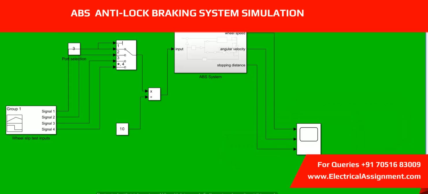 ABS ANTI-LOCK BRAKING SYSTEM SIMULATION simulation output result 2 ABS ANTI-LOCK BRAKING SYSTEM SIMULATION simulation output result 2