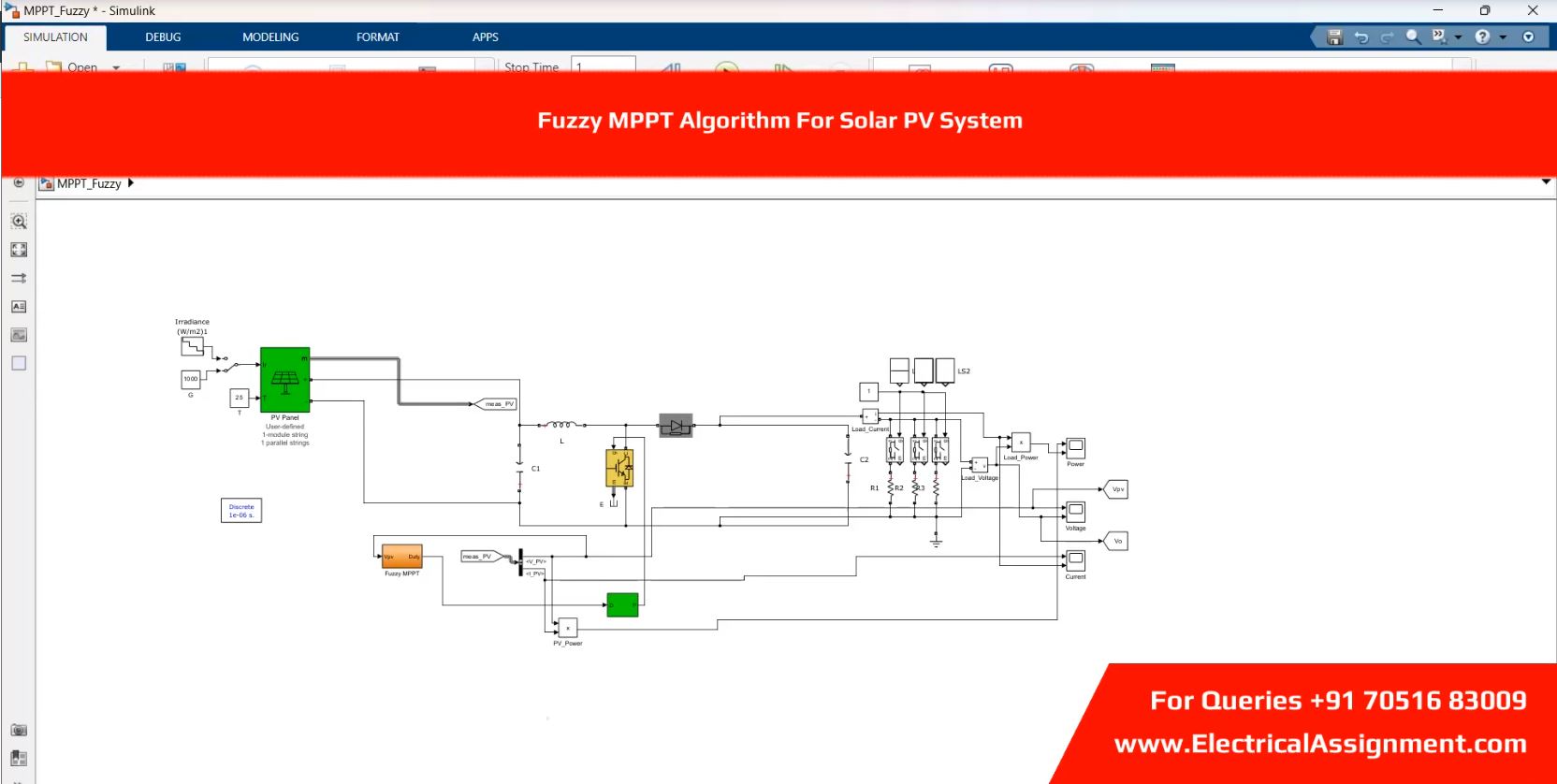 ANFIS MPPT ALGORITHM FOR PV SOLAR SIMULATION simulation output result 4 ANFIS MPPT ALGORITHM FOR PV SOLAR SIMULATION simulation output result 4
