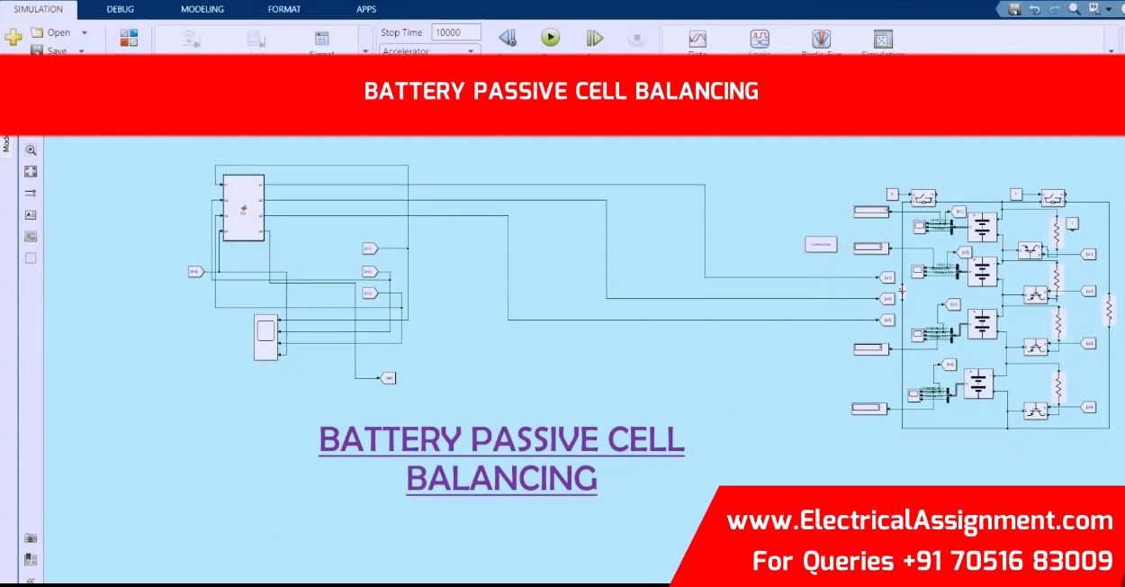 BATTERY PASSIVE CELL BALANCING simulation output result 4 BATTERY PASSIVE CELL BALANCING simulation output result 4