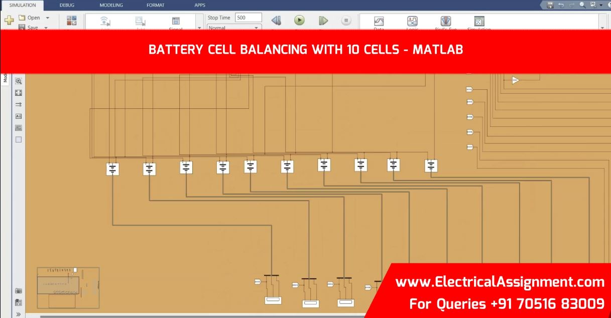 BATTERY PASSIVE CELL BALANCING simulation output result 8 BATTERY PASSIVE CELL BALANCING simulation output result 8