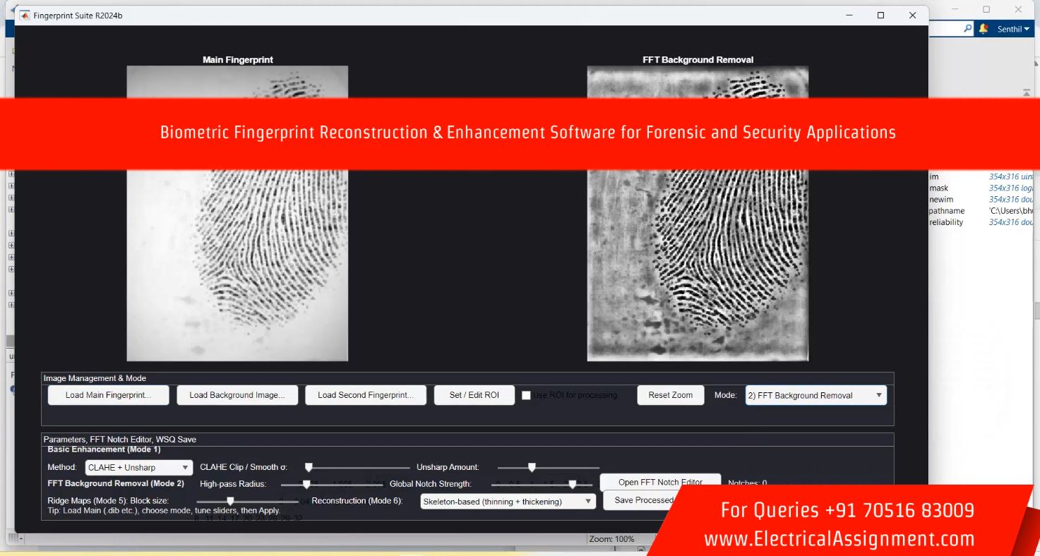 Biometric Fingerprint Reconstruction & Enhancement Software for Forensic and Security Applications simulation output result 4 Biometric Fingerprint Reconstruction & Enhancement Software for Forensic and Security Applications simulation output result 4