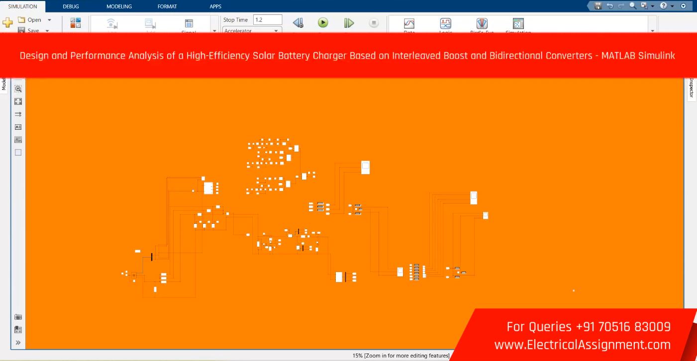 Design and Performance Analysis of a High-Efficiency Solar Battery Charger Based on Interleaved Boost and Bidirectional Converters - MATLAB Simulink simulation output result 3 Design and Performance Analysis of a High-Efficiency Solar Battery Charger Based on Interleaved Boost and Bidirectional Converters - MATLAB Simulink simulation output result 3
