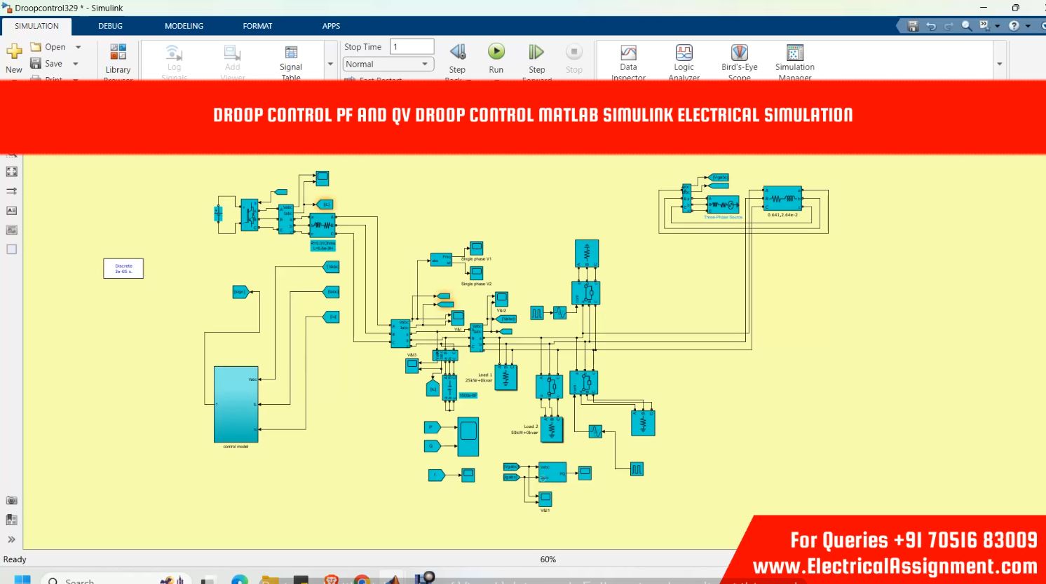 DROOP CONTROL PF AND QV DROOP CONTROL MATLAB SIMULINK ELECTRICAL SIMULATION simulation output result 4 DROOP CONTROL PF AND QV DROOP CONTROL MATLAB SIMULINK ELECTRICAL SIMULATION simulation output result 4