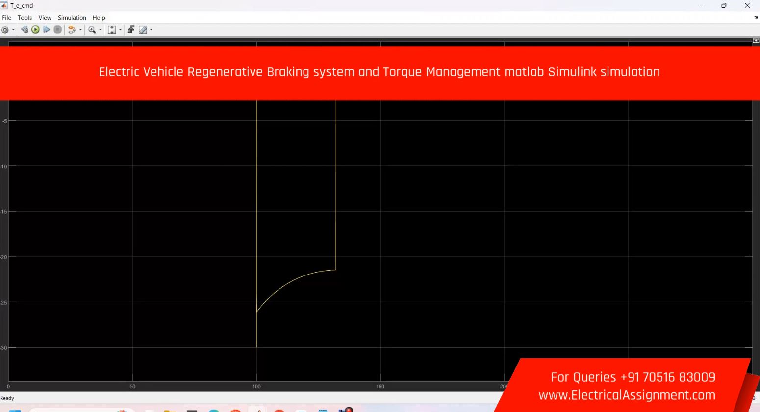 Electric Vehicle Regenerative Braking system and Torque Management matlab Simulink simulation simulation output result 1 Electric Vehicle Regenerative Braking system and Torque Management matlab Simulink simulation simulation output result 1