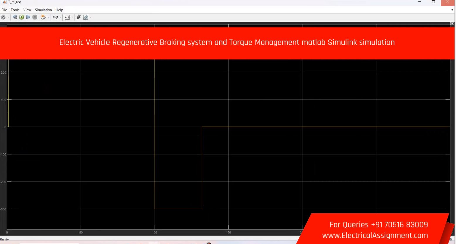 Electric Vehicle Regenerative Braking system and Torque Management matlab Simulink simulation simulation output result 2 Electric Vehicle Regenerative Braking system and Torque Management matlab Simulink simulation simulation output result 2
