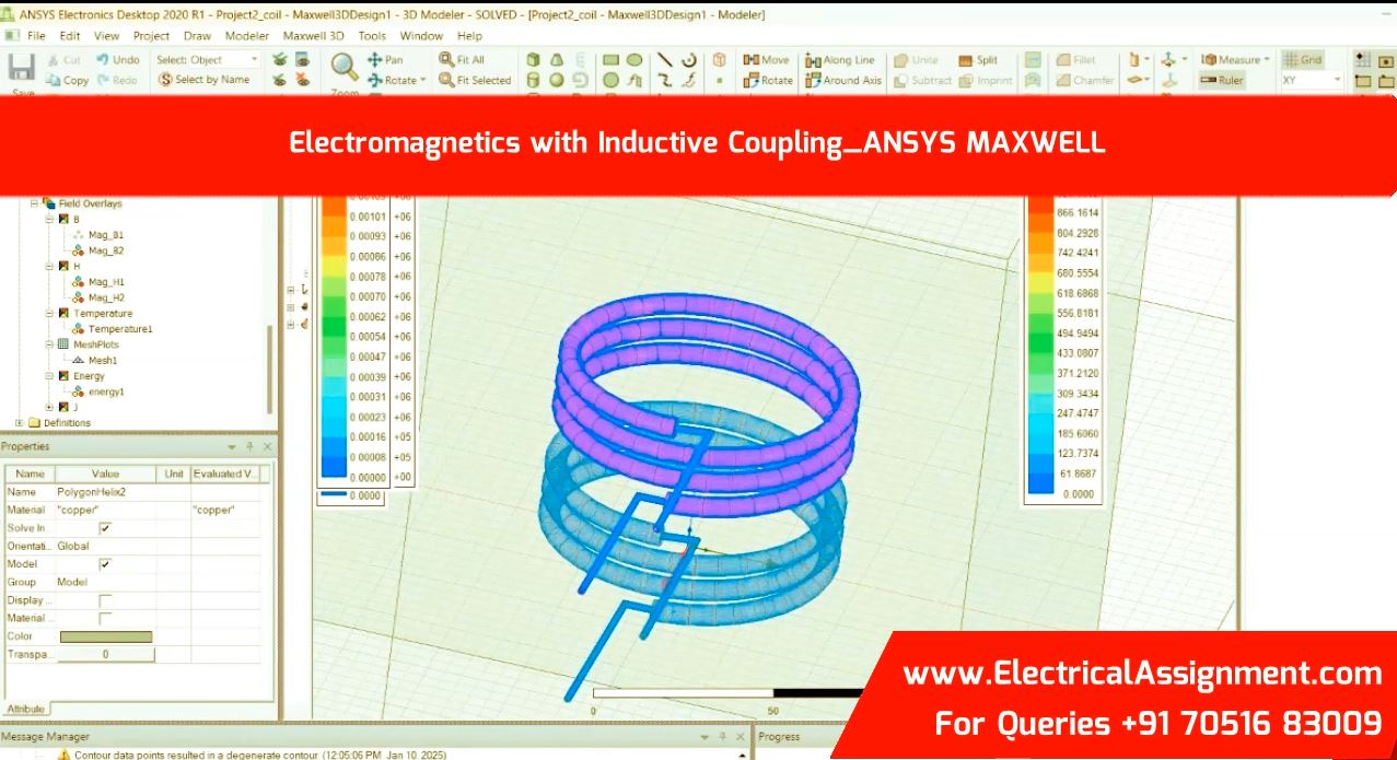 Electromagnetics with Inductive Coupling ANSYS MAXWELL simulation output result 3 Electromagnetics with Inductive Coupling ANSYS MAXWELL simulation output result 3