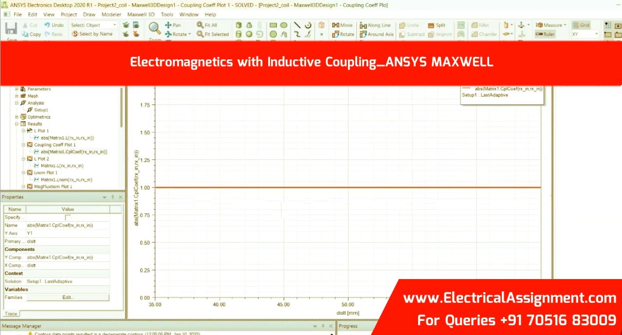 Electromagnetics with Inductive Coupling ANSYS MAXWELL simulation output result 5 Electromagnetics with Inductive Coupling ANSYS MAXWELL simulation output result 5