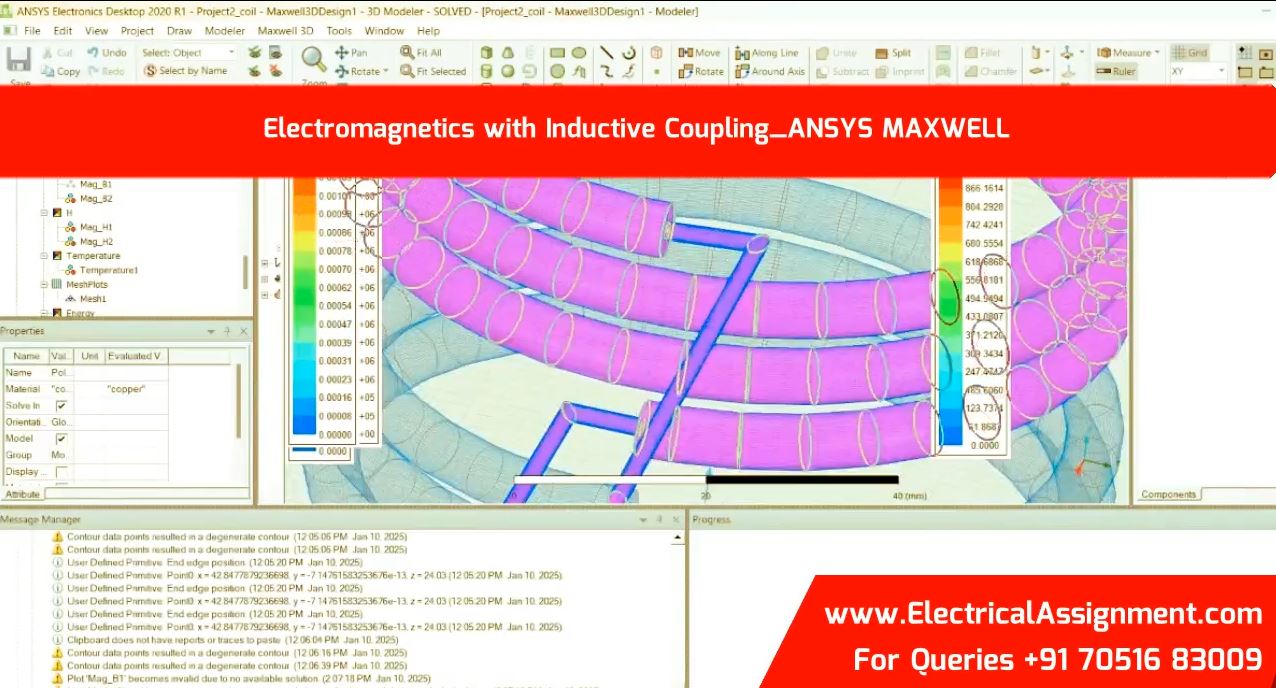 Electromagnetics with Inductive Coupling ANSYS MAXWELL simulation output result 7 Electromagnetics with Inductive Coupling ANSYS MAXWELL simulation output result 7