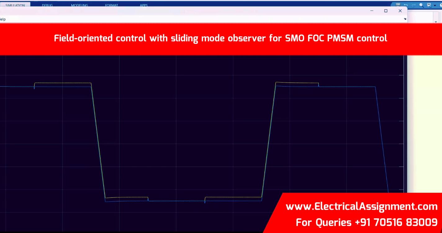 Field-oriented control with sliding mode observer for SMO FOC PMSM control simulation output result 2 Field-oriented control with sliding mode observer for SMO FOC PMSM control simulation output result 2