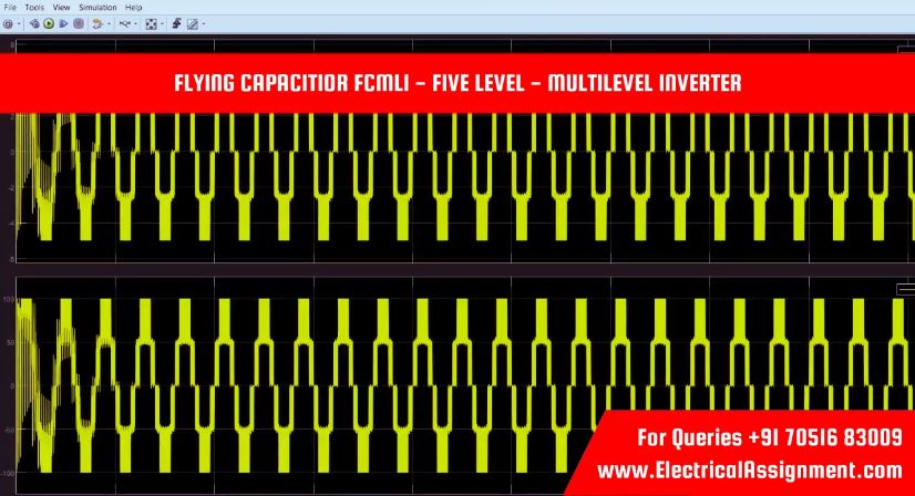 FLYING CAPACITIOR FCMLI - FIVE LEVEL - MULTILEVEL INVERTER simulation output result 2 FLYING CAPACITIOR FCMLI - FIVE LEVEL - MULTILEVEL INVERTER simulation output result 2