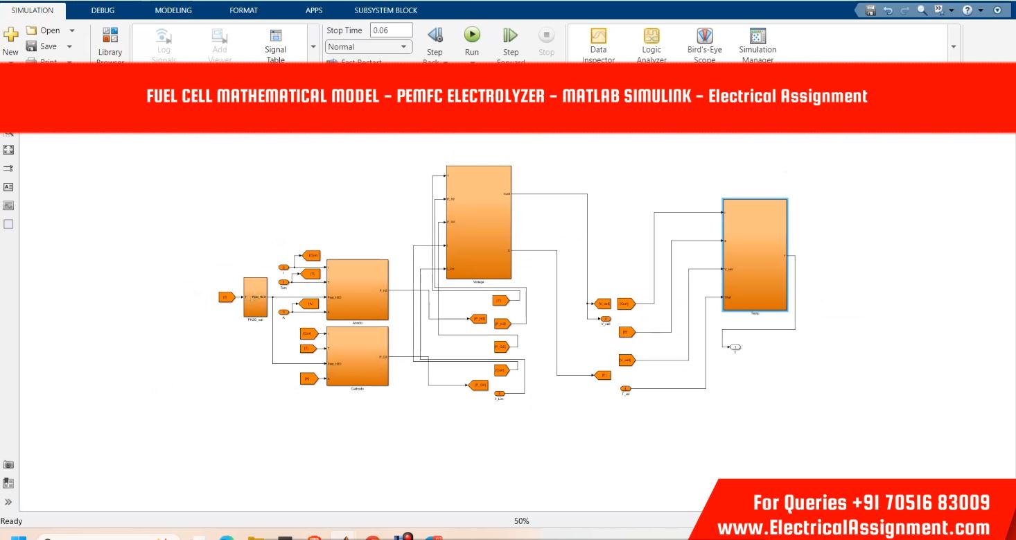 FUEL CELL MATHEMATICAL MODEL - PEMFC ELECTROLYZER - MATLAB SIMULINK simulation output result 1 FUEL CELL MATHEMATICAL MODEL - PEMFC ELECTROLYZER - MATLAB SIMULINK simulation output result 1