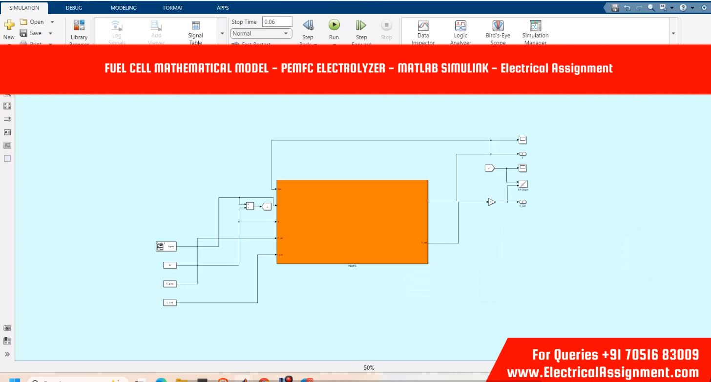 FUEL CELL MATHEMATICAL MODEL - PEMFC ELECTROLYZER - MATLAB SIMULINK simulation output result 7 FUEL CELL MATHEMATICAL MODEL - PEMFC ELECTROLYZER - MATLAB SIMULINK simulation output result 7