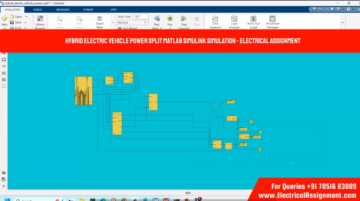 HYBRID ELECTRIC VEHICLE POWER SPLIT MATLAB SIMULINK SIMULATION simulation output result 2 HYBRID ELECTRIC VEHICLE POWER SPLIT MATLAB SIMULINK SIMULATION simulation output result 2