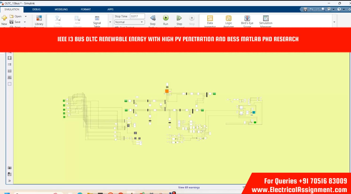 IEEE 13 BUS OLTC RENEWABLE ENERGY WITH HIGH PV PENETRATION AND BESS MATLAB PHD RESEARCH simulation output result 3 IEEE 13 BUS OLTC RENEWABLE ENERGY WITH HIGH PV PENETRATION AND BESS MATLAB PHD RESEARCH simulation output result 3