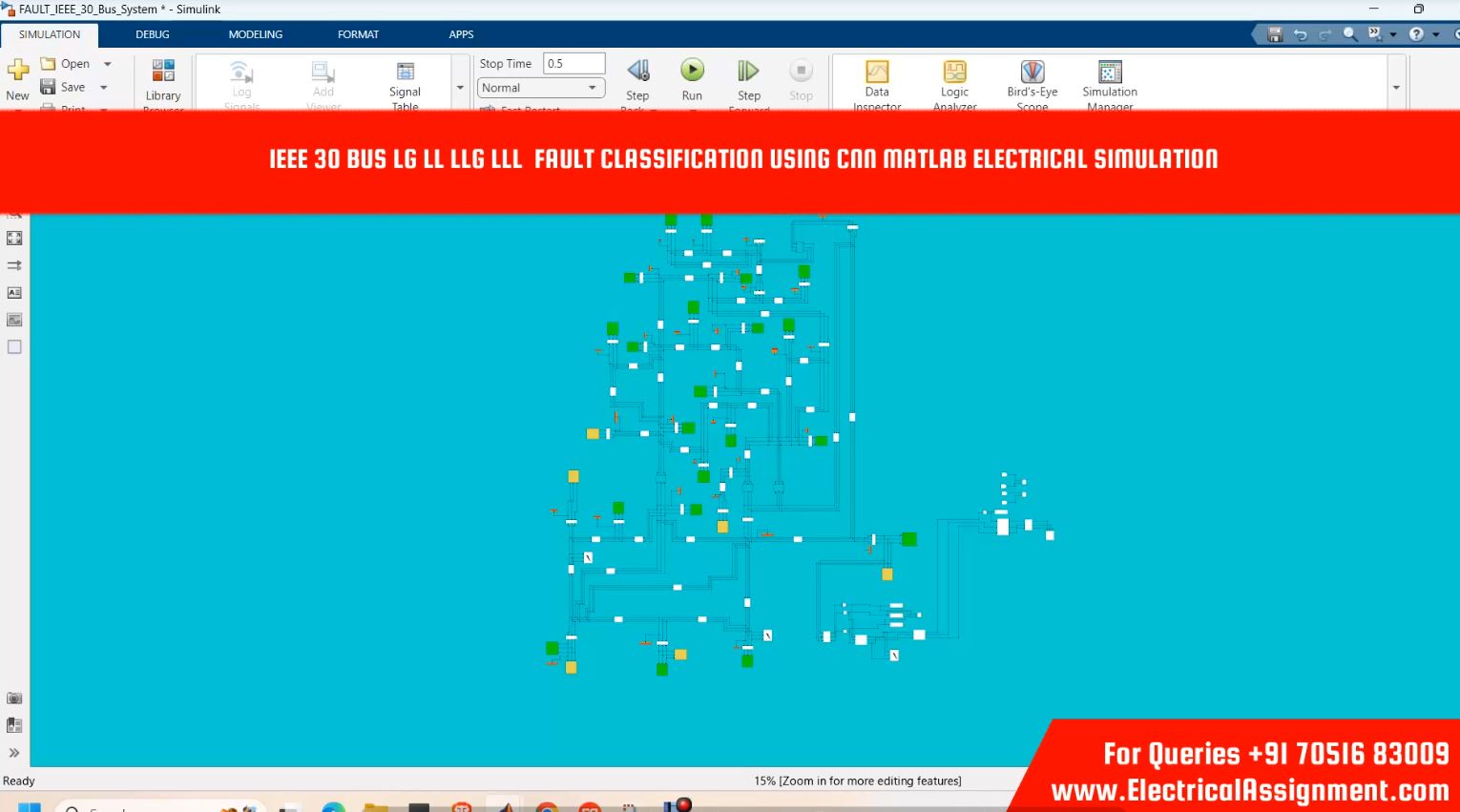 IEEE 39 bus - ELECTRICAL SIMULATION simulation output result 7 IEEE 39 bus - ELECTRICAL SIMULATION simulation output result 7