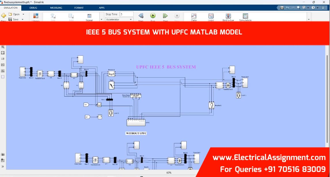 IEEE 5 BUS SYSTEM WITH UPFC MATLAB MODEL simulation output result 4 IEEE 5 BUS SYSTEM WITH UPFC MATLAB MODEL simulation output result 4