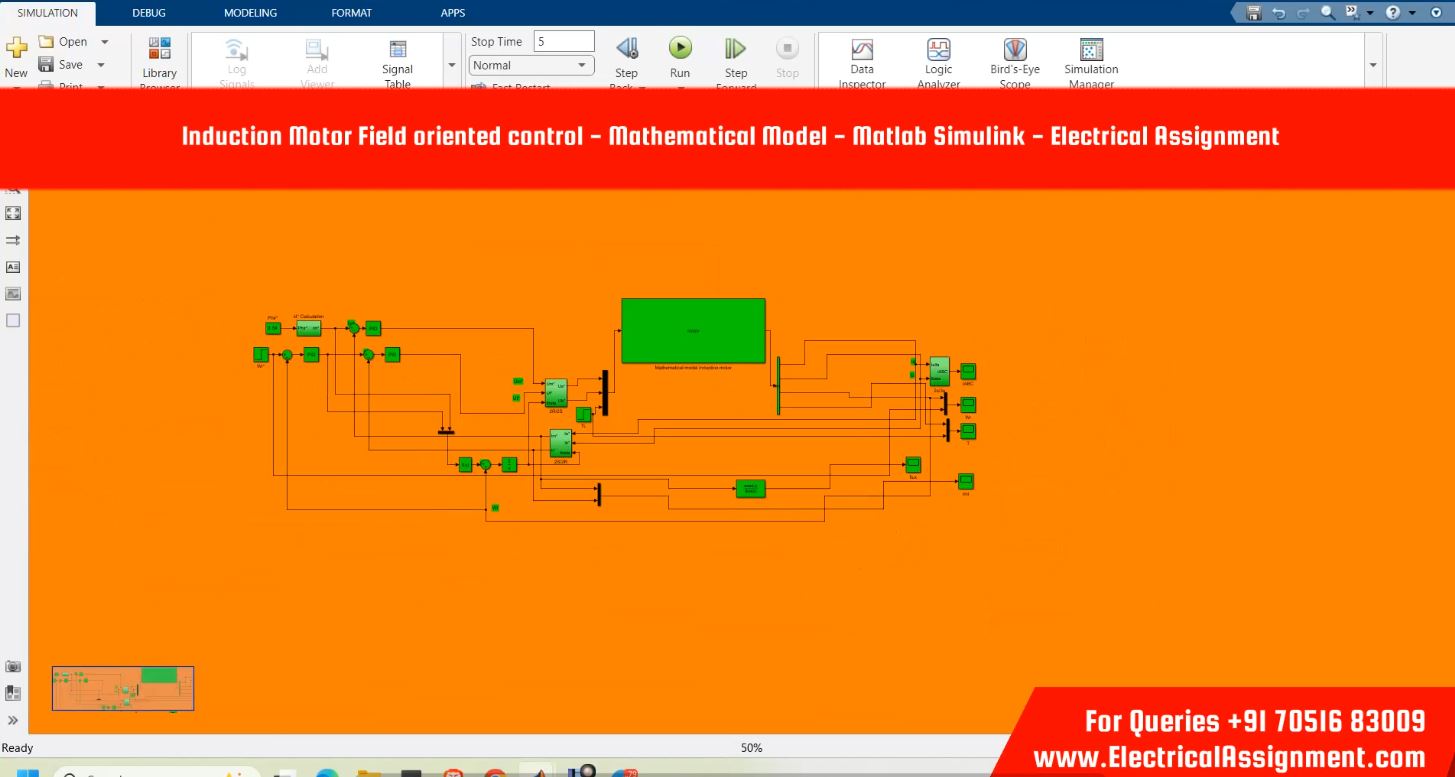 Induction Motor Field oriented control - Mathematical Model - Matlab Simulink simulation output result 4 Induction Motor Field oriented control - Mathematical Model - Matlab Simulink simulation output result 4
