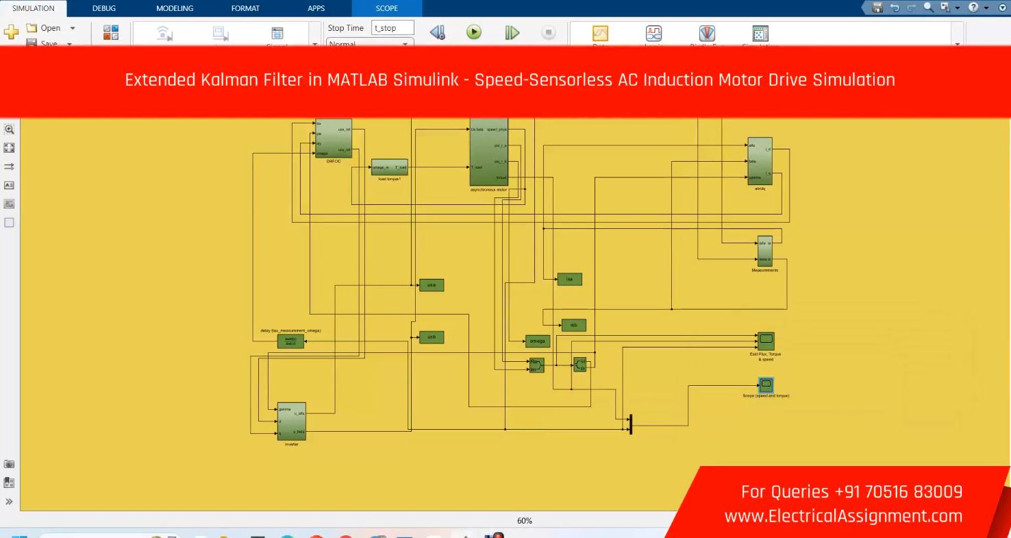 Induction motor with Kalman filter simulation output result 3 Induction motor with Kalman filter simulation output result 3
