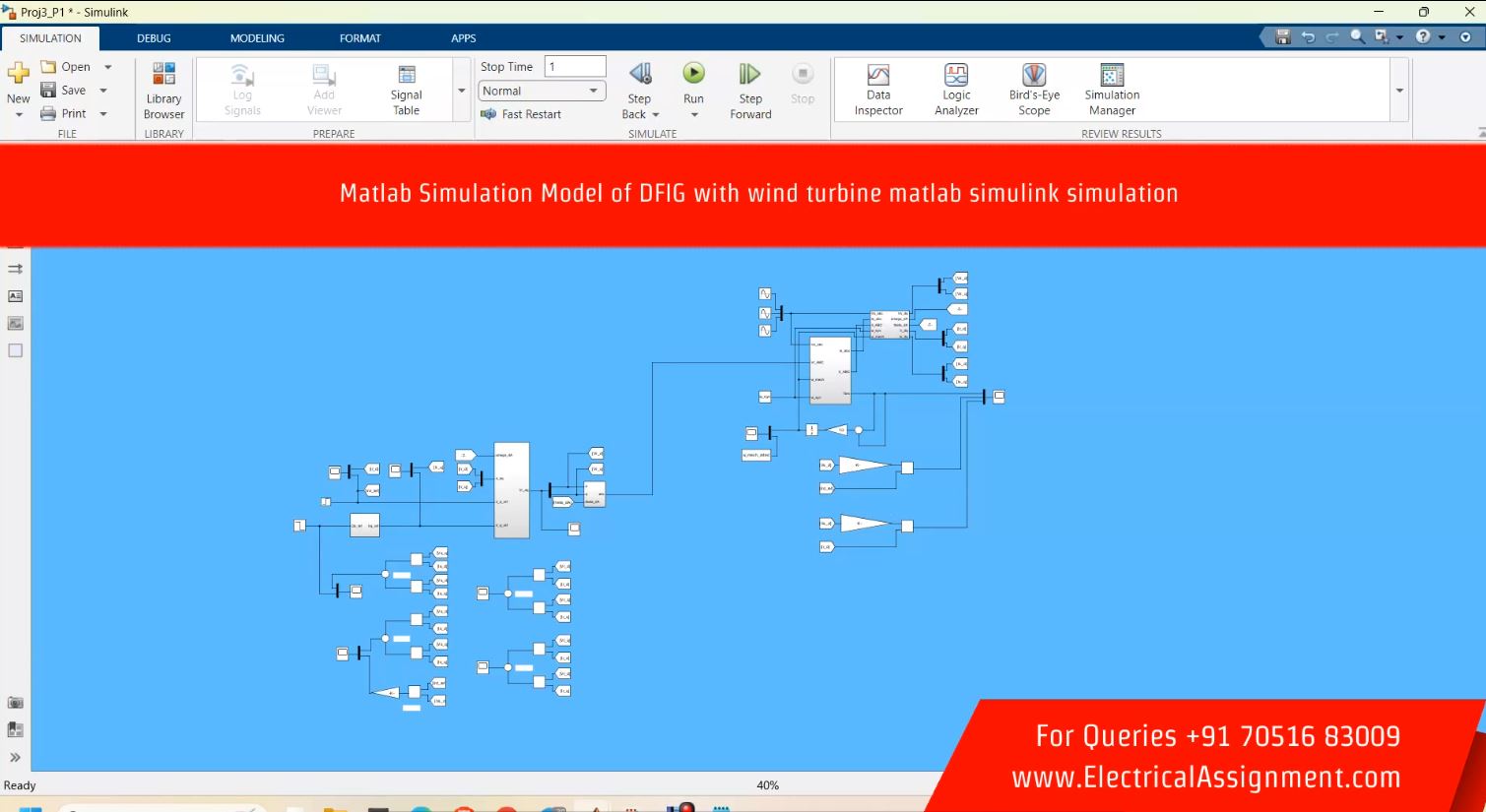 Matlab Simulation Model of DFIG with wind turbine matlab simulink simulation simulation output result 4 Matlab Simulation Model of DFIG with wind turbine matlab simulink simulation simulation output result 4