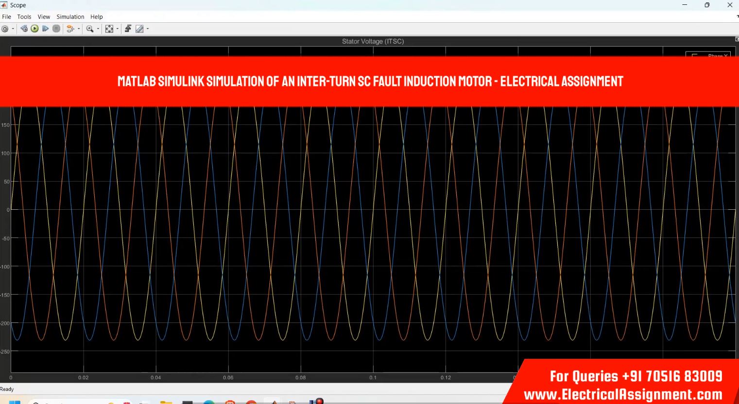 MATLAB SIMULINK SIMULATION OF AN INTER-TURN SC FAULT INDUCTION MOTOR simulation output result 1 MATLAB SIMULINK SIMULATION OF AN INTER-TURN SC FAULT INDUCTION MOTOR simulation output result 1