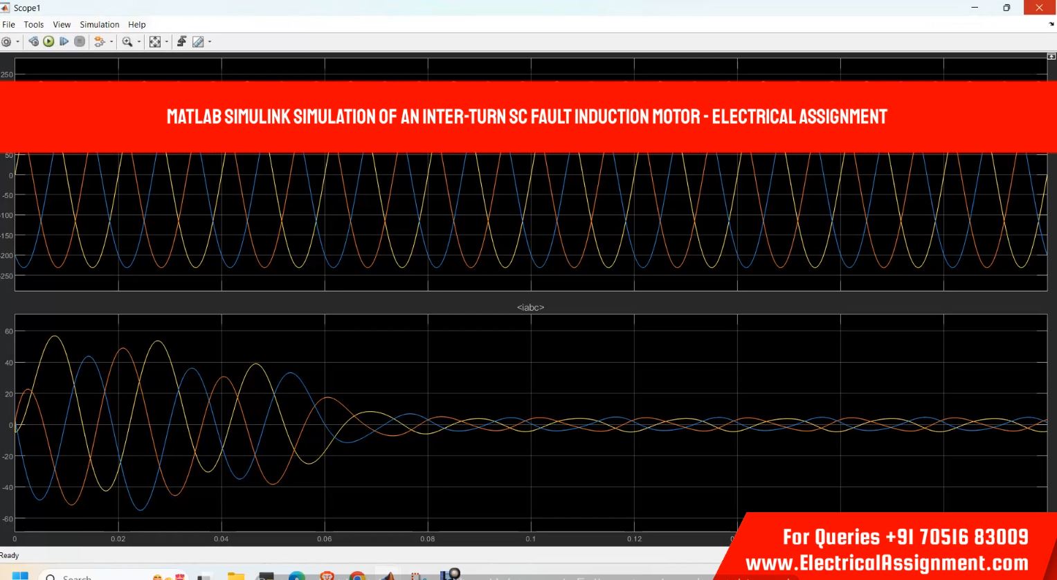MATLAB SIMULINK SIMULATION OF AN INTER-TURN SC FAULT INDUCTION MOTOR simulation output result 2 MATLAB SIMULINK SIMULATION OF AN INTER-TURN SC FAULT INDUCTION MOTOR simulation output result 2
