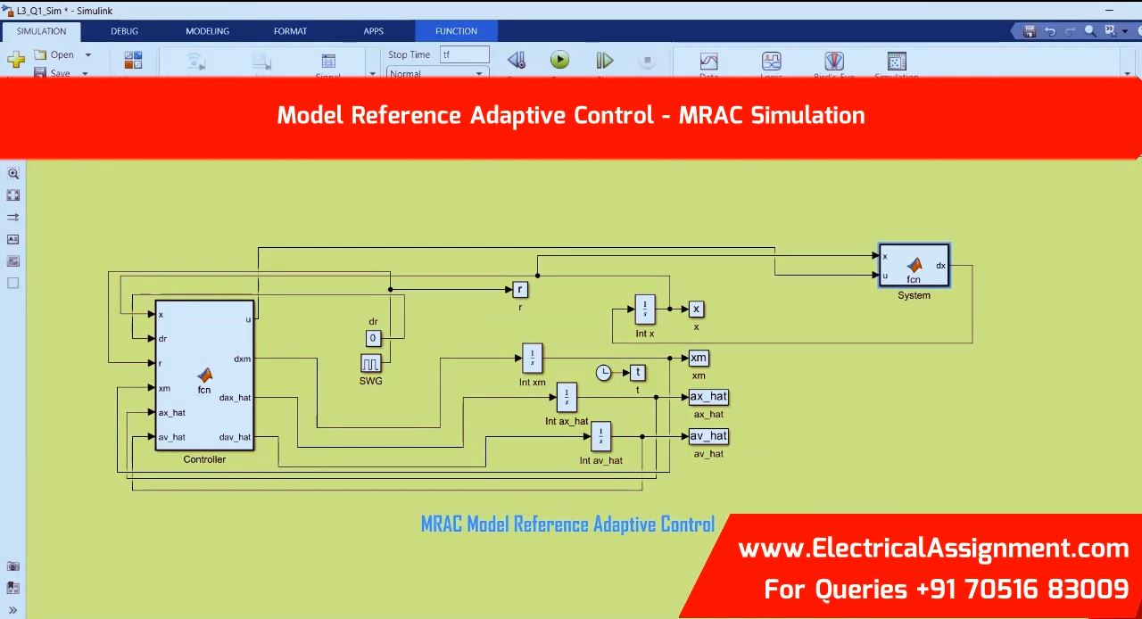 Model Reference Adaptive Control - MRAC Simulation simulation output result 2 Model Reference Adaptive Control - MRAC Simulation simulation output result 2