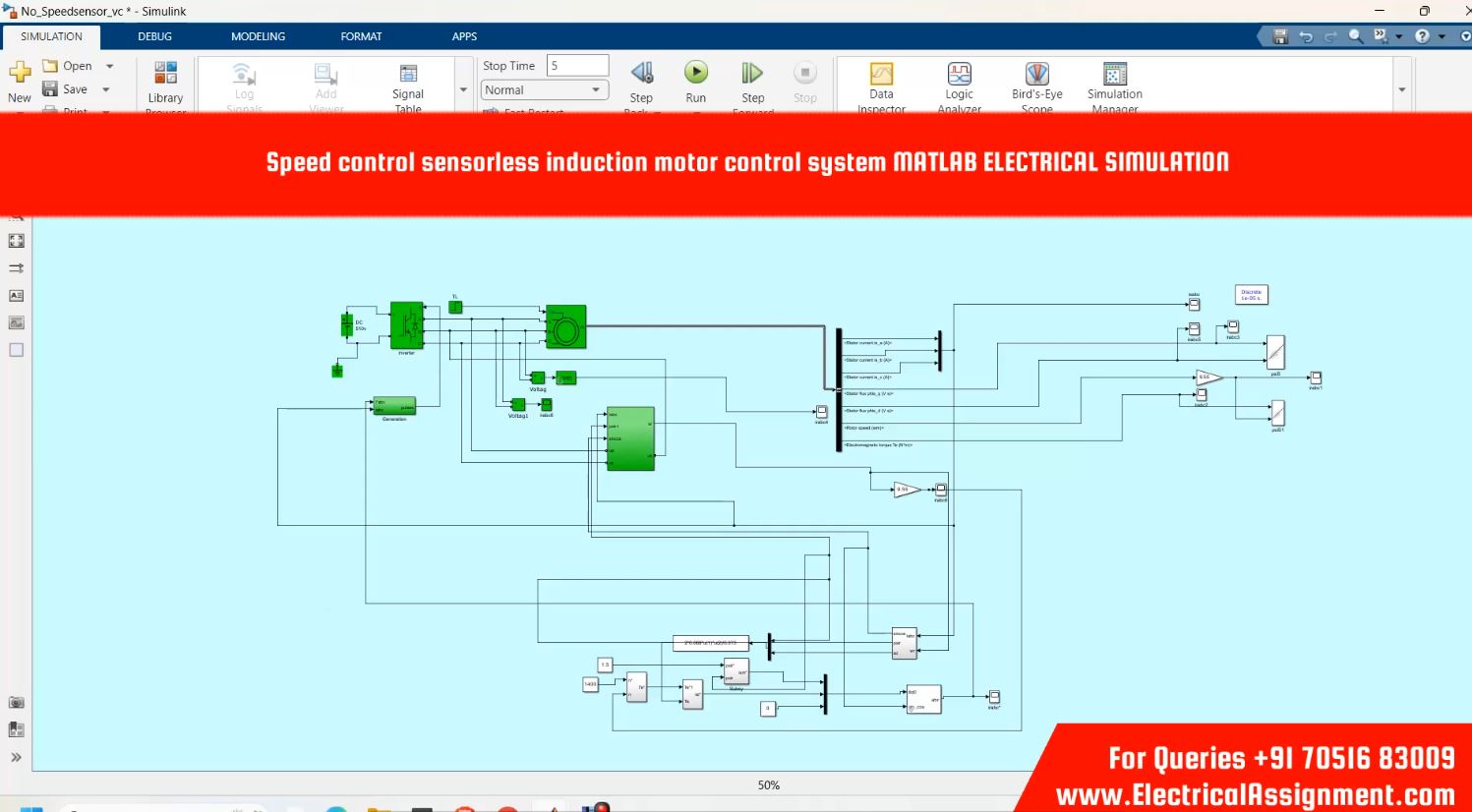 Model Reference Adaptive Speed Control of Induction Motor MATLAB ELECTRICAL SIMULATION simulation output result 7 Model Reference Adaptive Speed Control of Induction Motor MATLAB ELECTRICAL SIMULATION simulation output result 7