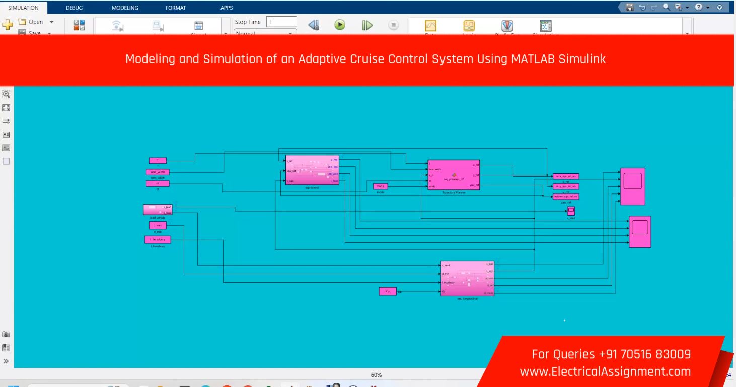 Modeling and Simulation of an Adaptive Cruise Control System Using MATLAB Simulink simulation output result 1 Modeling and Simulation of an Adaptive Cruise Control System Using MATLAB Simulink simulation output result 1