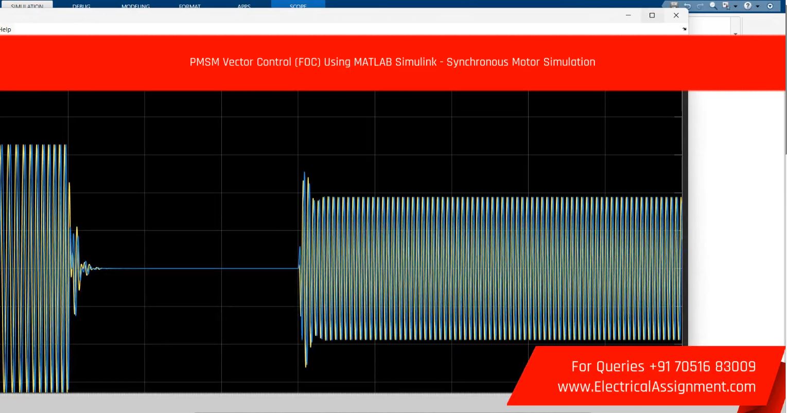 Modeling of PMSM synchronous motor simulation output result 1 Modeling of PMSM synchronous motor simulation output result 1