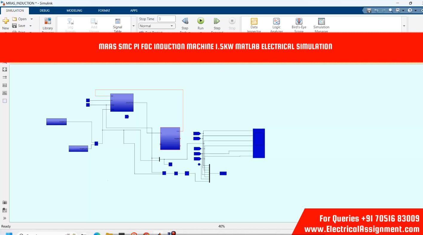MRAS SMC PI FOC INDUCTION MACHINE 1.5KW MATLAB ELECTRICAL SIMULATION simulation output result 1 MRAS SMC PI FOC INDUCTION MACHINE 1.5KW MATLAB ELECTRICAL SIMULATION simulation output result 1