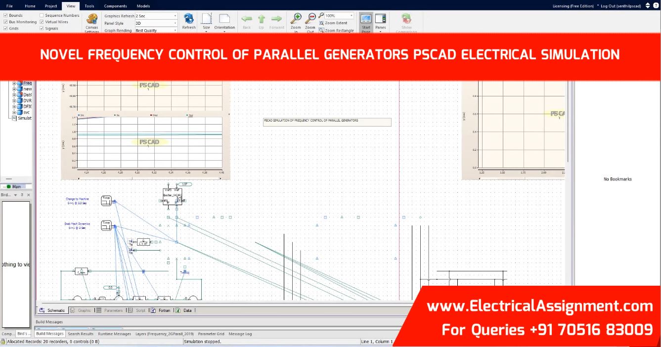 NOVEL FREQUENCY CONTROL OF PARALLEL GENERATORS PSCAD ELECTRICAL SIMULATION simulation output result 3 NOVEL FREQUENCY CONTROL OF PARALLEL GENERATORS PSCAD ELECTRICAL SIMULATION simulation output result 3