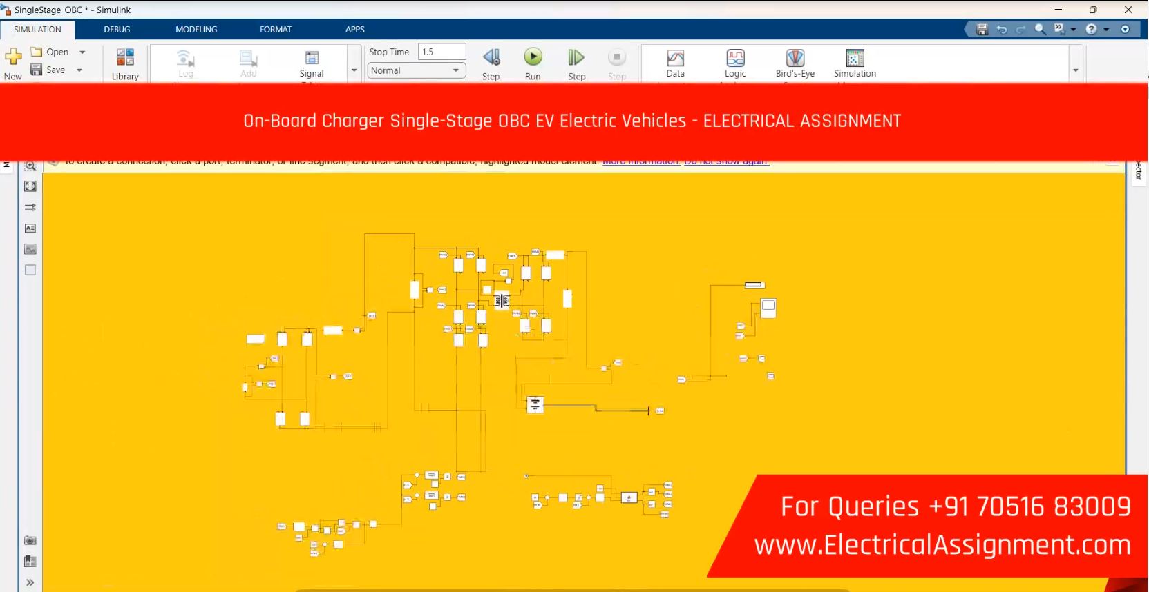 On-Board Charger Single-Stage OBC EV Electric Vehicles simulation output result 1 On-Board Charger Single-Stage OBC EV Electric Vehicles simulation output result 1