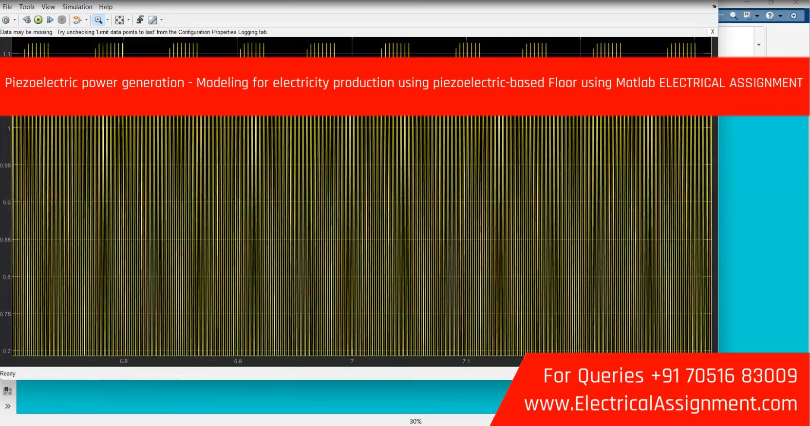 Piezoelectric power generation - Modeling for electricity production using piezoelectric-based Floor using Matlab ELECTRICAL ASSIGNMENT simulation output result 1 Piezoelectric power generation - Modeling for electricity production using piezoelectric-based Floor using Matlab ELECTRICAL ASSIGNMENT simulation output result 1