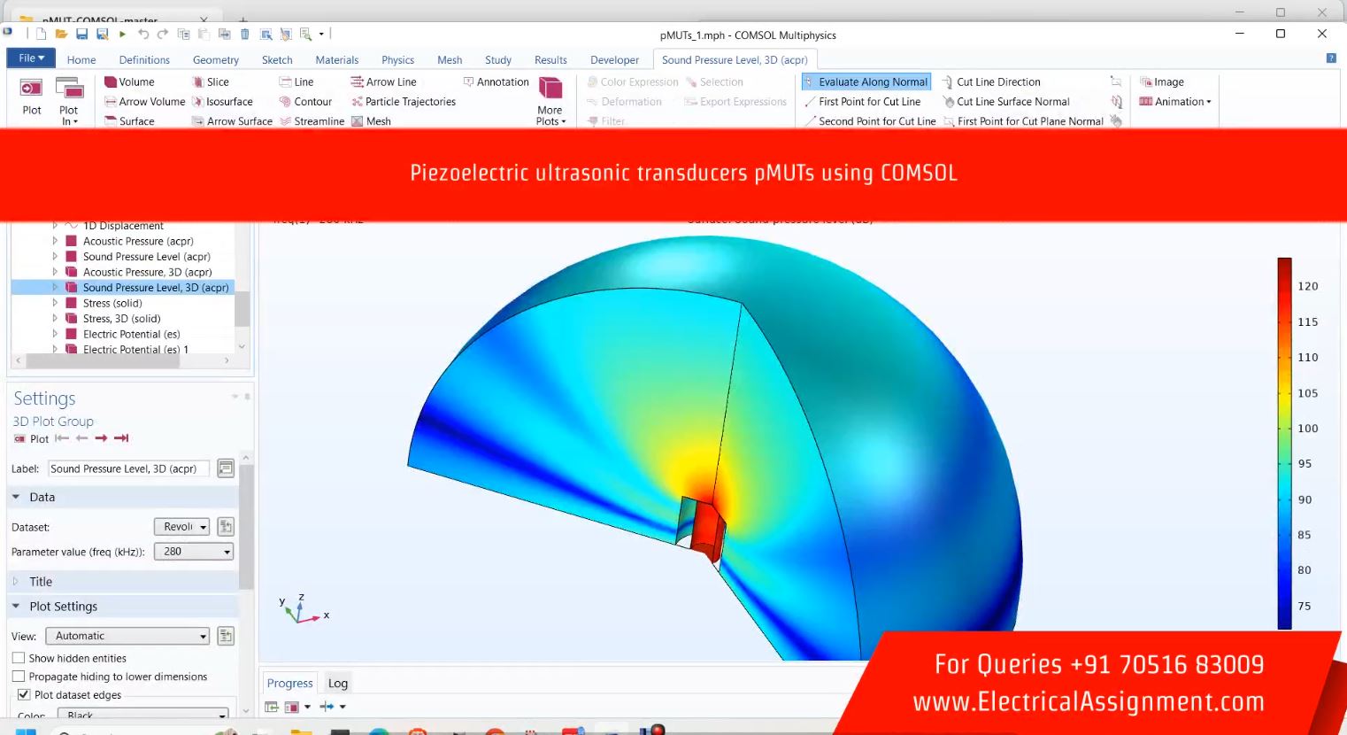 Piezoelectric ultrasonic transducers pMUTs using COMSOL simulation output result 5 Piezoelectric ultrasonic transducers pMUTs using COMSOL simulation output result 5