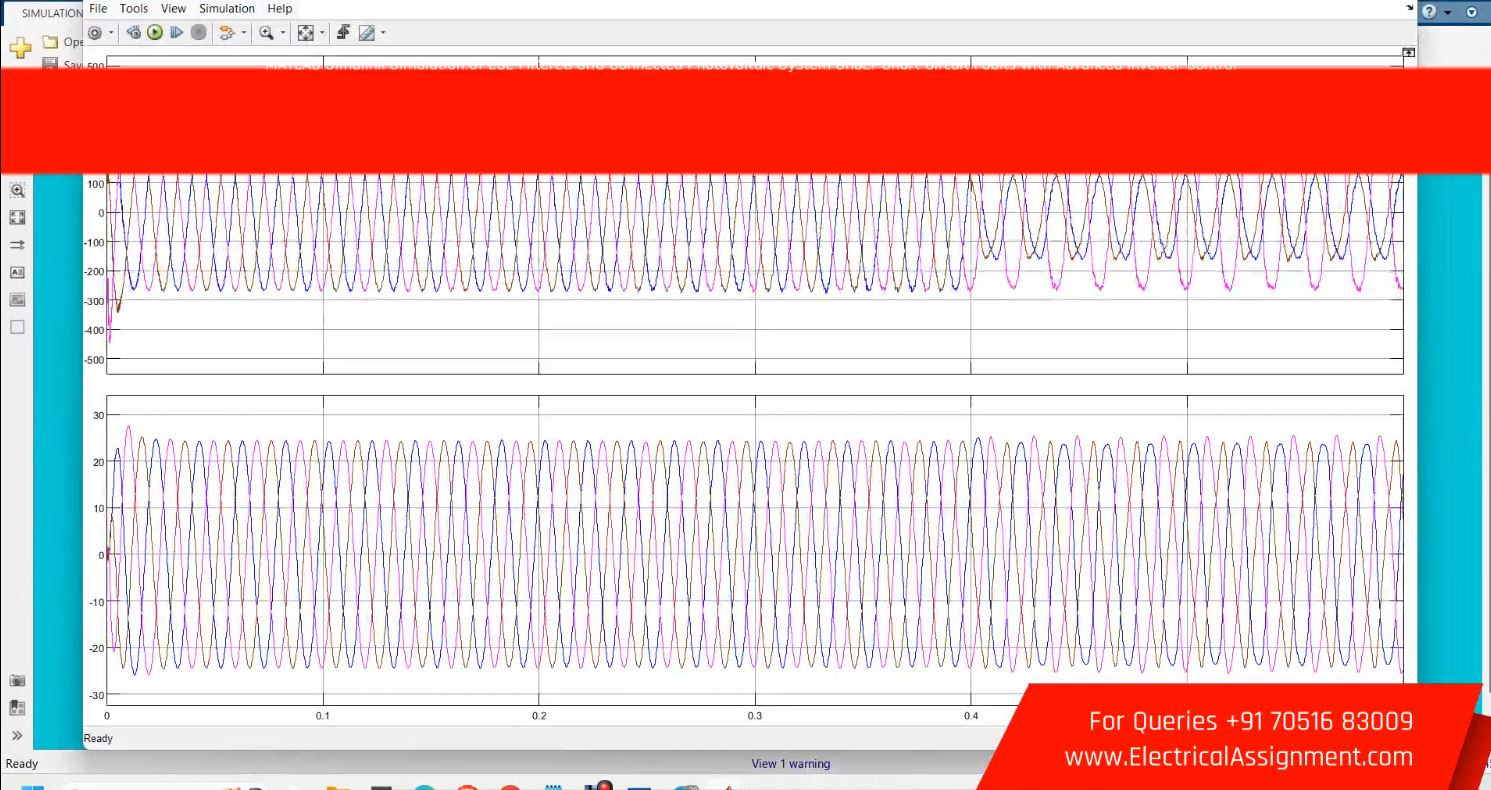 PV Battery with Inverter connected system simulation output result 2 PV Battery with Inverter connected system simulation output result 2