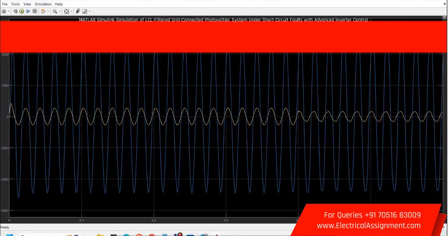 PV GRID CONNECTED INVERTER MATLAB SIMULATION simulation output result 8 PV GRID CONNECTED INVERTER MATLAB SIMULATION simulation output result 8