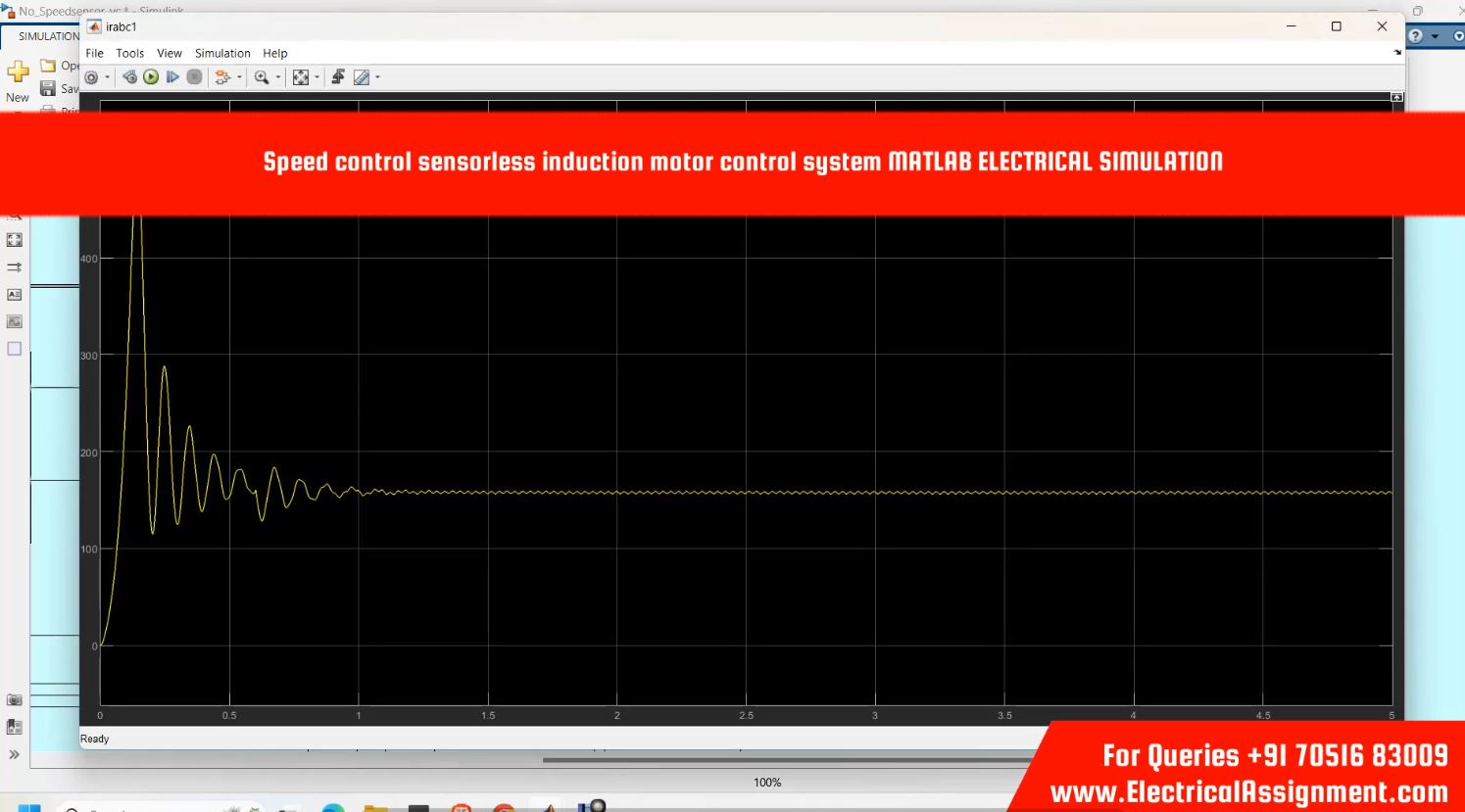 Speed control sensorless induction motor control system MATLAB ELECTRICAL SIMULATION simulation output result 3 Speed control sensorless induction motor control system MATLAB ELECTRICAL SIMULATION simulation output result 3