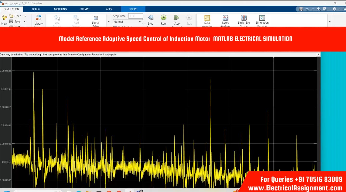 Speed control sensorless induction motor control system MATLAB ELECTRICAL SIMULATION simulation output result 8 Speed control sensorless induction motor control system MATLAB ELECTRICAL SIMULATION simulation output result 8