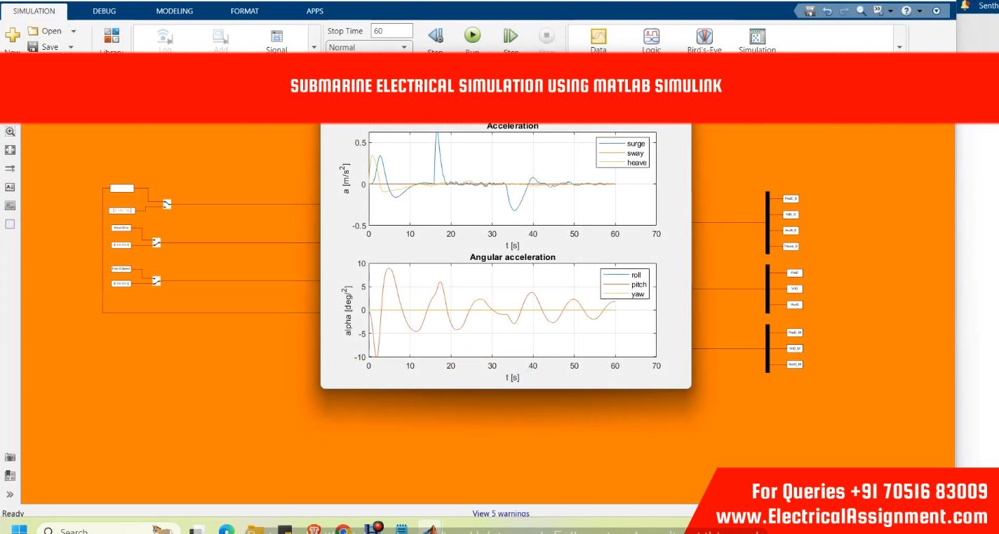 SUBMARINE ELECTRICAL SIMULATION USING MATLAB SIMULINK simulation output result 1 SUBMARINE ELECTRICAL SIMULATION USING MATLAB SIMULINK simulation output result 1