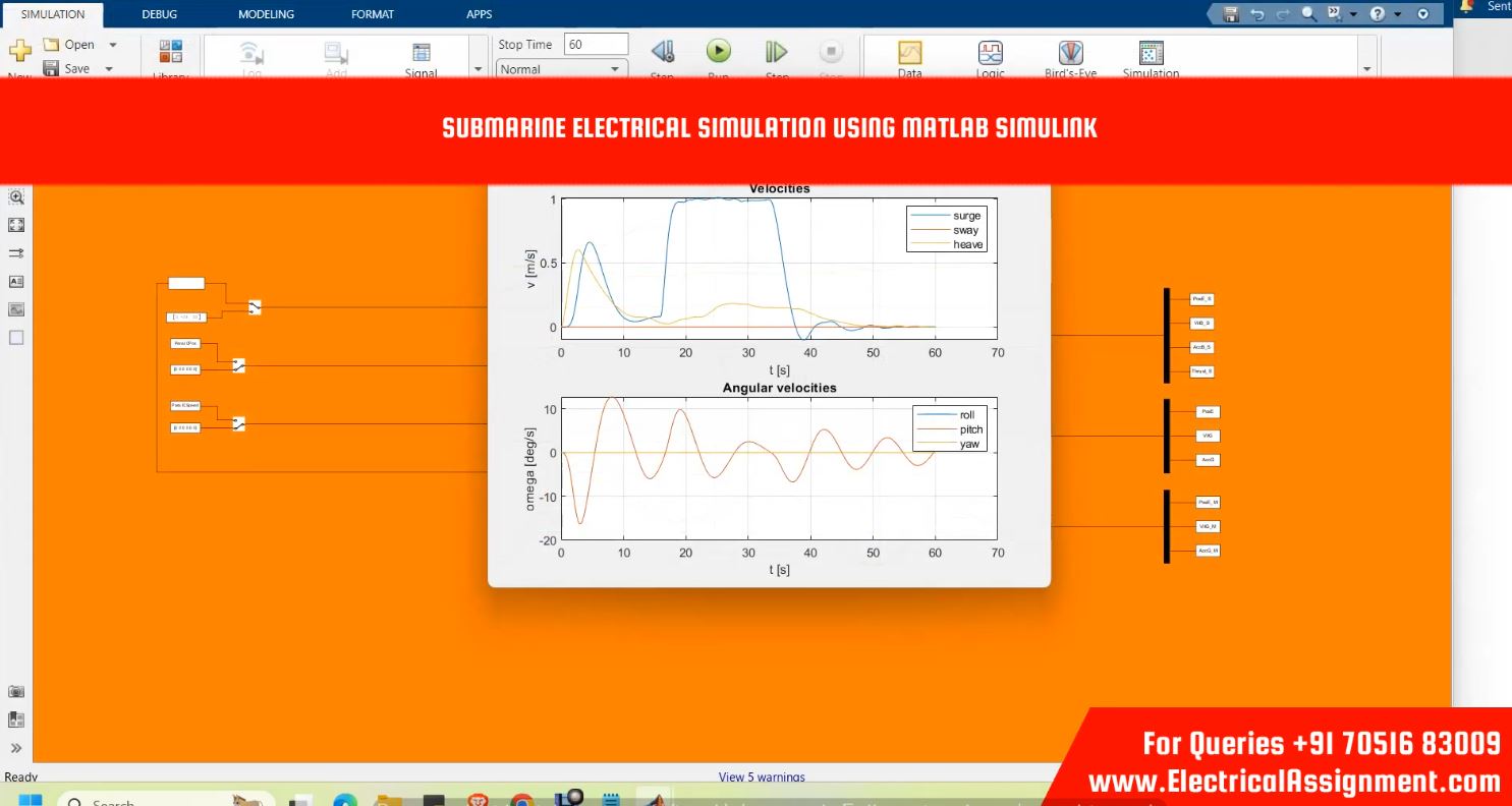 SUBMARINE ELECTRICAL SIMULATION USING MATLAB SIMULINK simulation output result 3 SUBMARINE ELECTRICAL SIMULATION USING MATLAB SIMULINK simulation output result 3