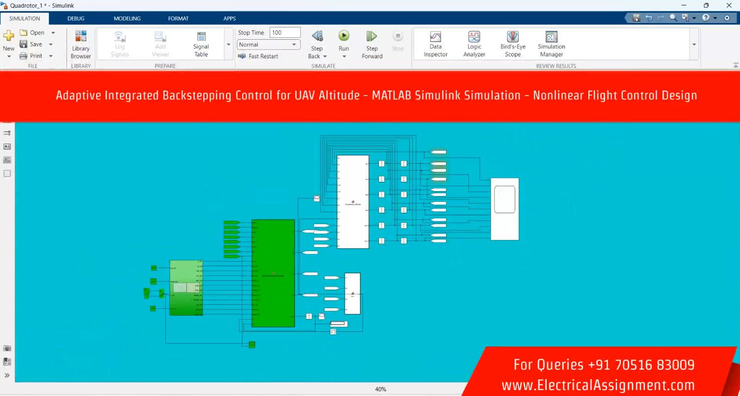 Super-Twisting Adaptive Backstepping SMC for Quadrotor UAV - MATLAB Simulink Simulation - Nonlinear Control Design simulation output result 4 Super-Twisting Adaptive Backstepping SMC for Quadrotor UAV - MATLAB Simulink Simulation - Nonlinear Control Design simulation output result 4
