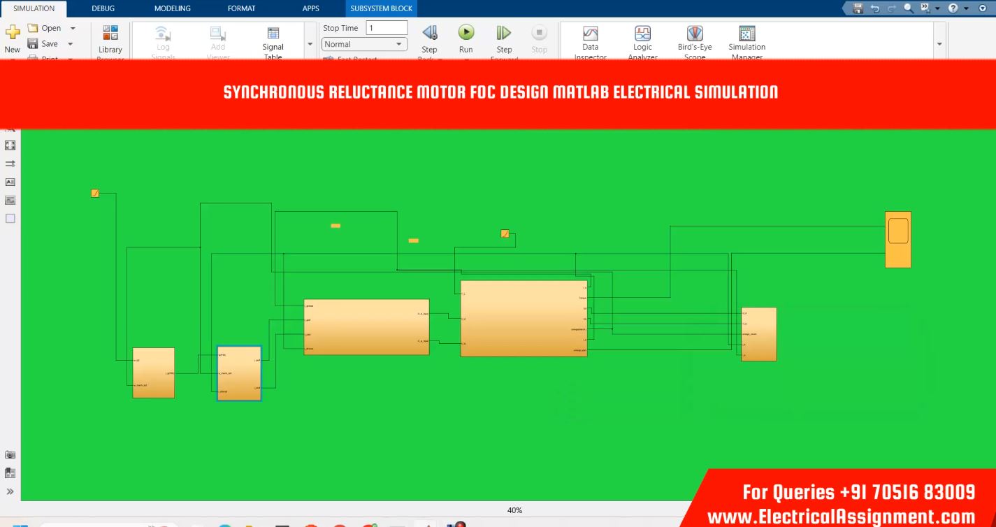 SYNCHRONOUS RELUCTANCE MOTOR FOC DESIGN MATLAB ELECTRICAL SIMULATION simulation output result 3 SYNCHRONOUS RELUCTANCE MOTOR FOC DESIGN MATLAB ELECTRICAL SIMULATION simulation output result 3