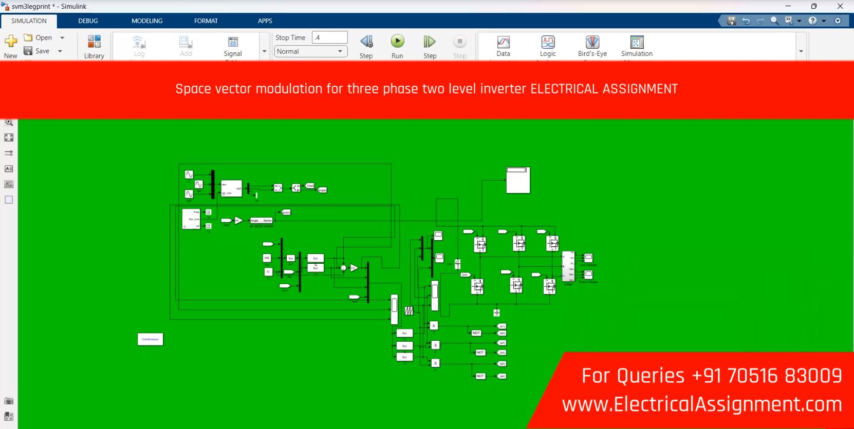 THREE PHASE TWO LEVEL CONTROLLED BIDIRECTIONAL AC-DC CONVERTER simulation output result 8 THREE PHASE TWO LEVEL CONTROLLED BIDIRECTIONAL AC-DC CONVERTER simulation output result 8