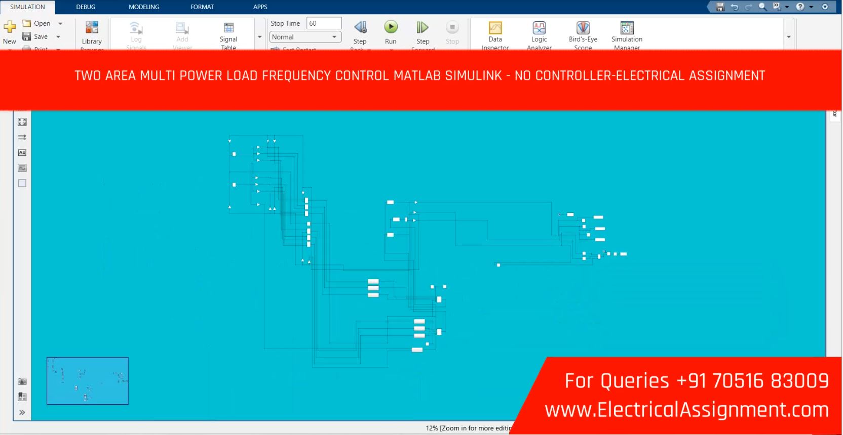 TWO AREA MULTI POWER LOAD FREQUENCY CONTROL MATLAB SIMULINK - NO CONTROLLER-ELECTRICAL ASSIGNMENT simulation output result 2 TWO AREA MULTI POWER LOAD FREQUENCY CONTROL MATLAB SIMULINK - NO CONTROLLER-ELECTRICAL ASSIGNMENT simulation output result 2