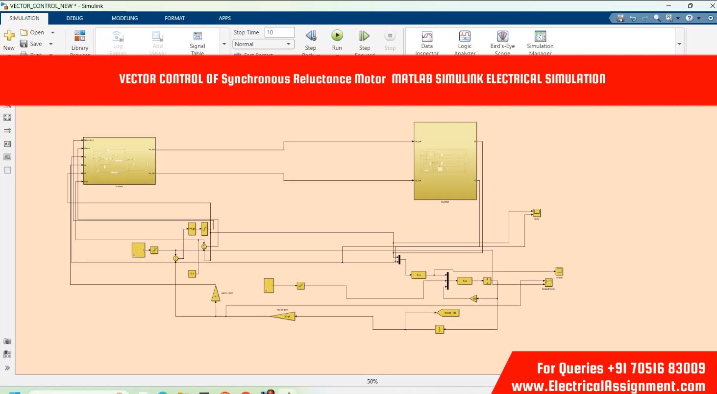 VECTOR CONTROL OF Synchronous Reluctance Motor MATLAB SIMULINK ELECTRICAL SIMULATION simulation output result 5 VECTOR CONTROL OF Synchronous Reluctance Motor MATLAB SIMULINK ELECTRICAL SIMULATION simulation output result 5