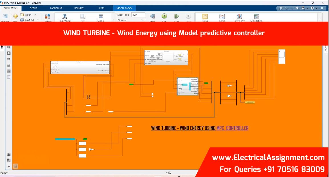 WIND TURBINE - Wind Energy using Model predictive controller simulation output result 1 WIND TURBINE - Wind Energy using Model predictive controller simulation output result 1
