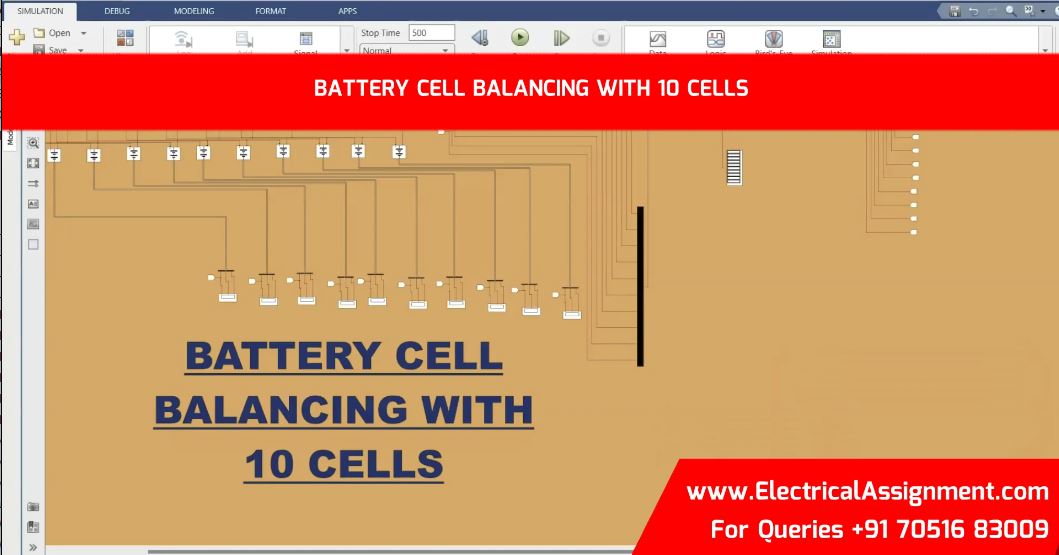 Battery Cell Balancing With 10 Cells simulation project image