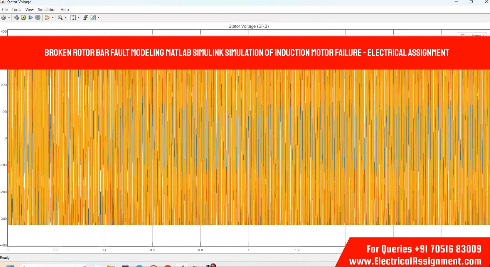 Broken Rotor Bar Fault Modeling MATLAB Simulink Simulation Of Induction Motor Failure - simulation project image